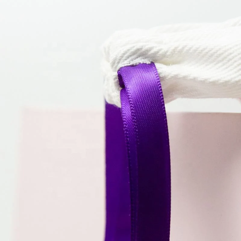 White Cotton Drawstring Pouch — image 6