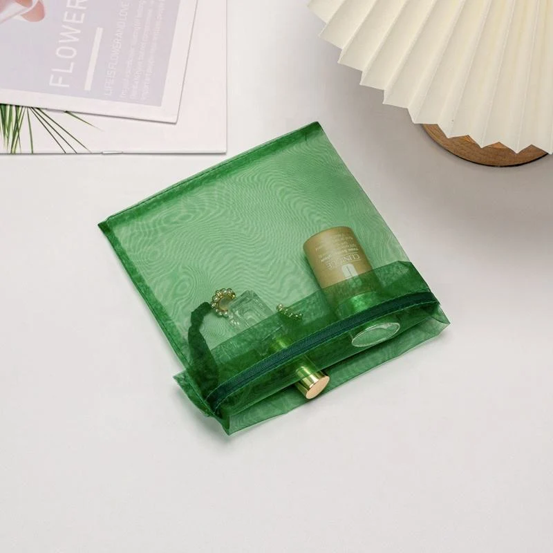 Green Organza Drawstring Pouch — image 5