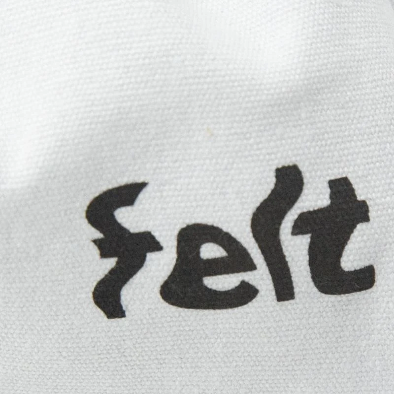 White Textured Fabric Drawstring Pouch — image 6