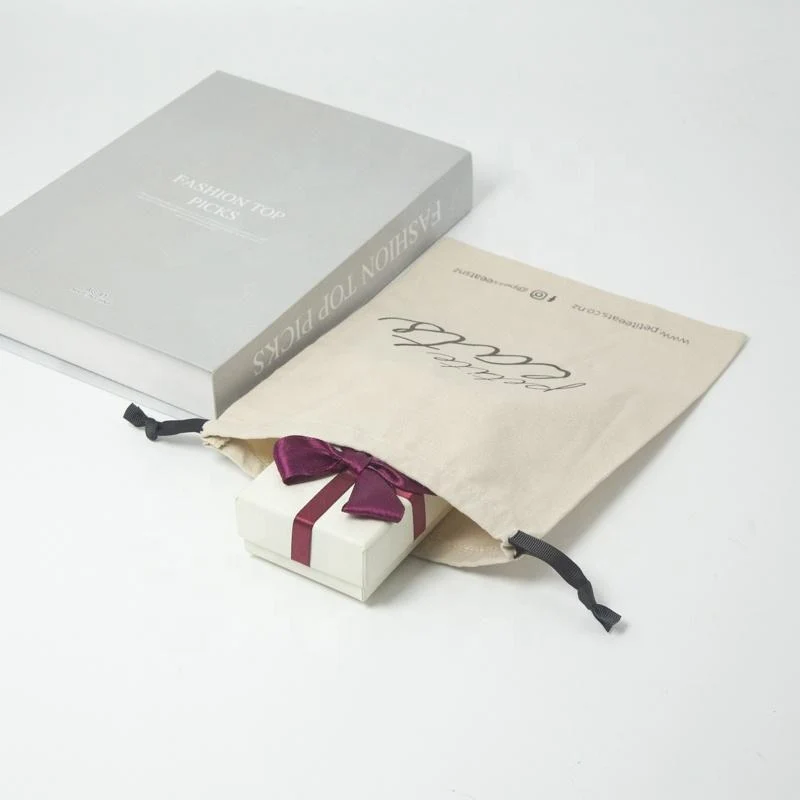 Textured Fabric Drawstring Pouch — image 4