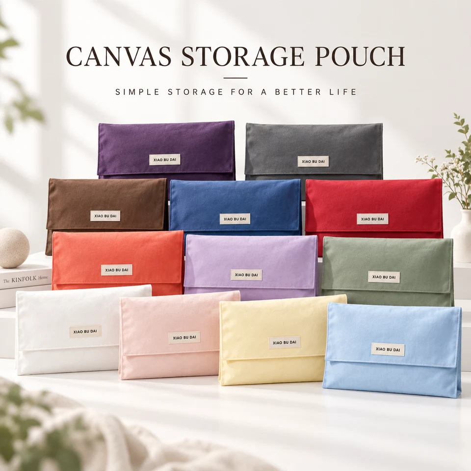 Ivory Fabric Envelope Pouch — image 4
