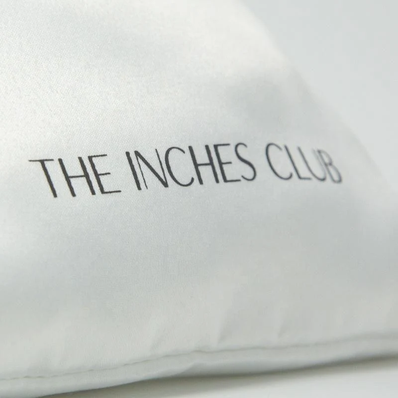 White Satin Drawstring Pouch — image 5