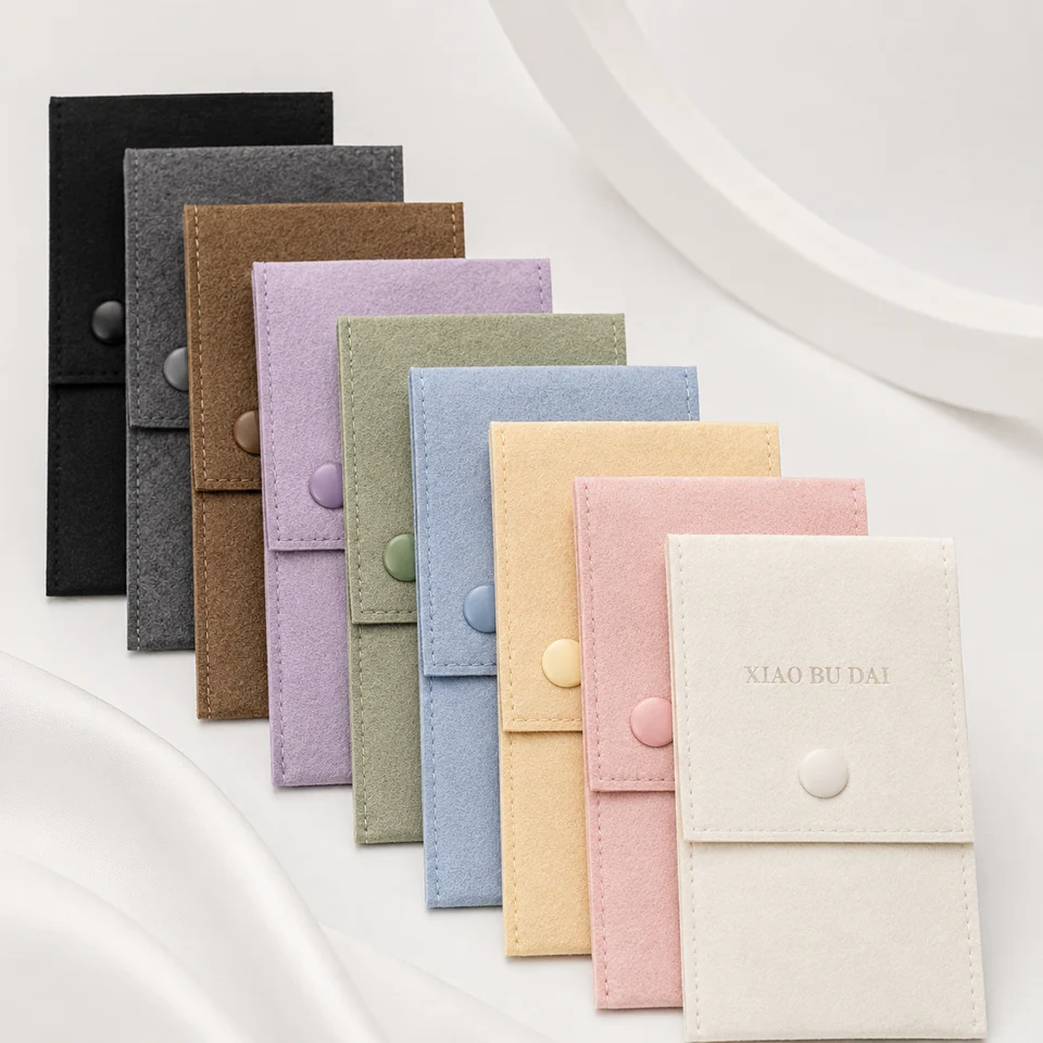 Gray Microfiber Envelope Pouch — image 3