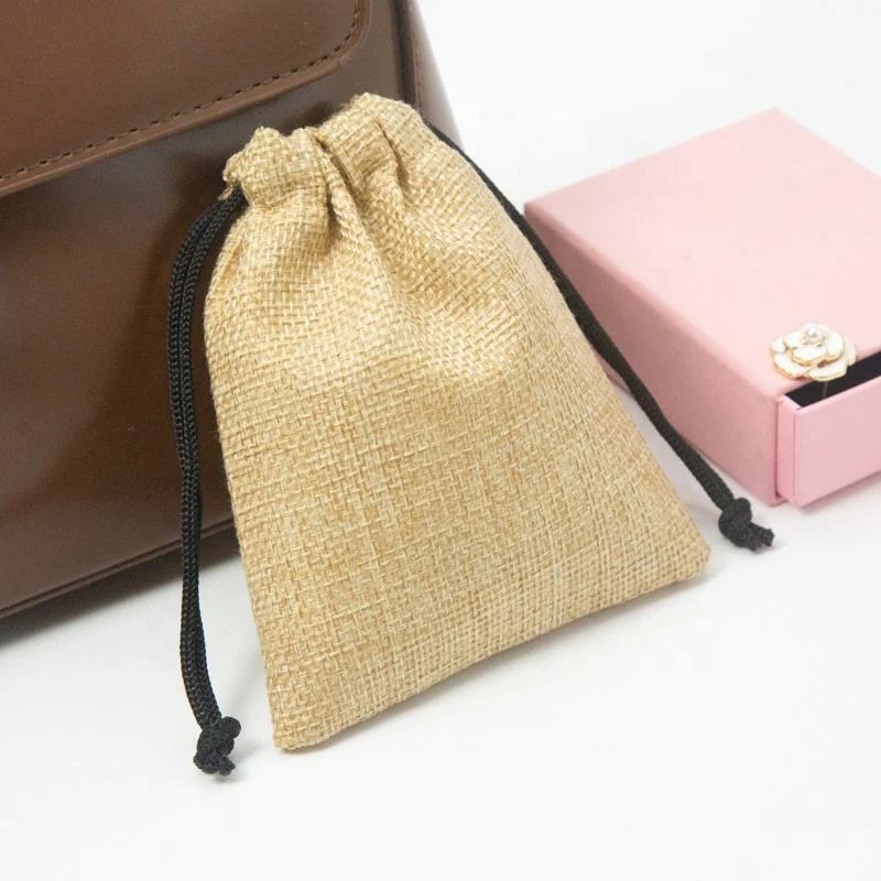 Textured Fabric Drawstring Pouch — image 3