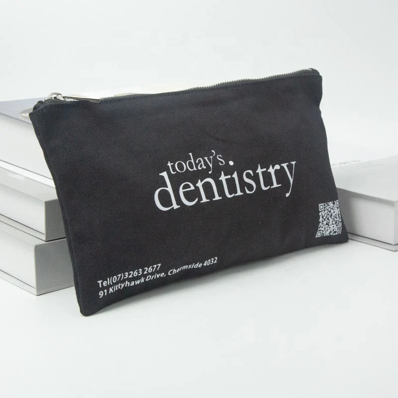 Black Cotton Drawstring Pouch — image 2