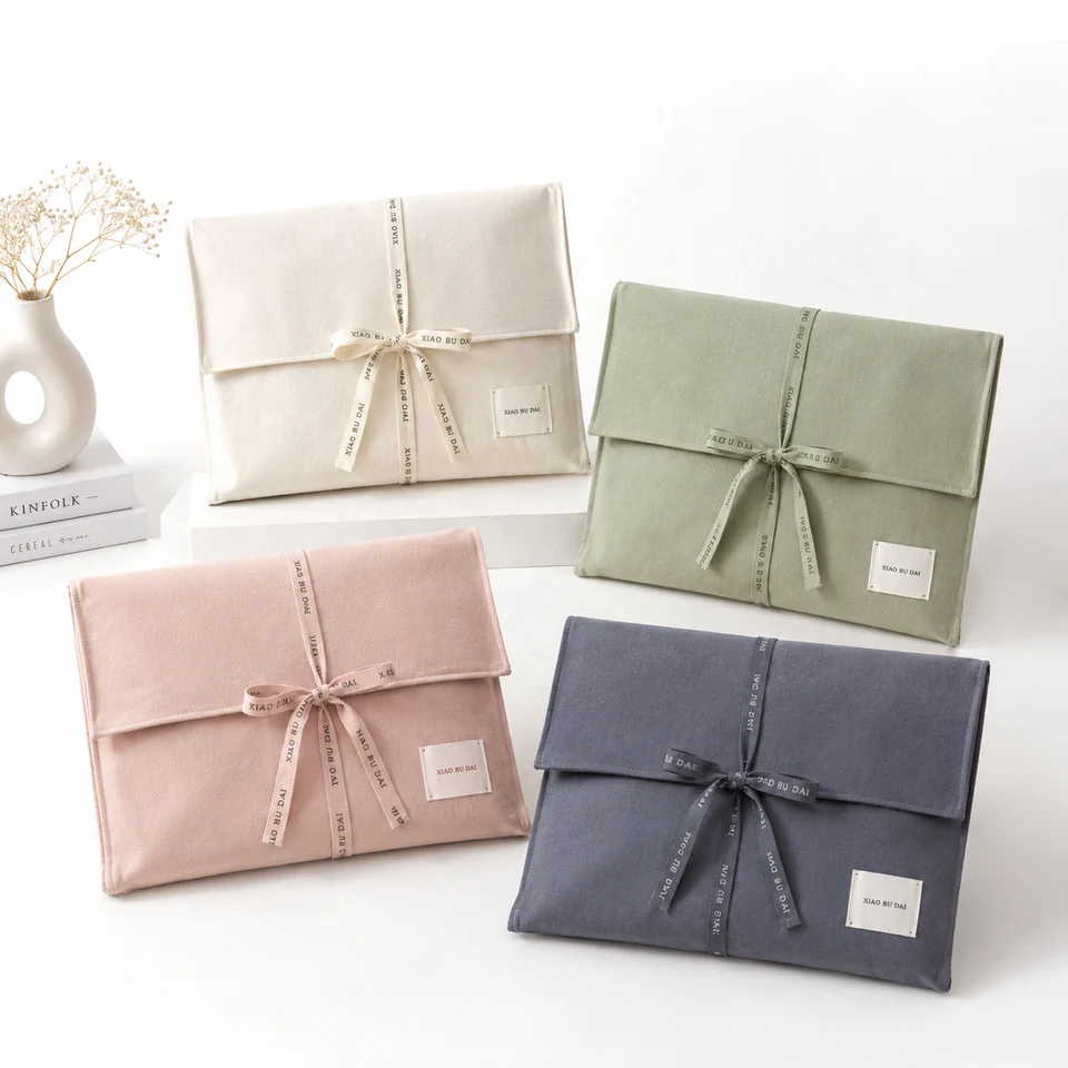 Sage Green Fabric Envelope Pouch — image 4